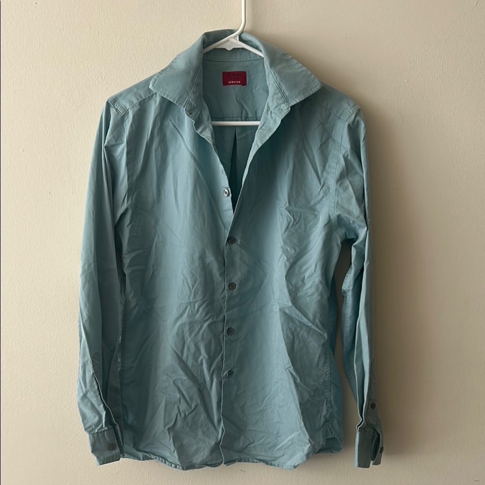Alfani Men's Light Blue Casual Button Down Shirt